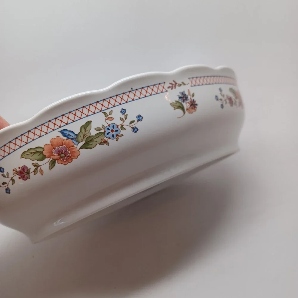 Lenox‎ Lantana Wind Chimes Oval Vegetable Serving Bowl Scalloped Fine China USA